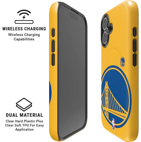 NBA Golden State Warriors Large Logo iPhone 16 Magsafe Impact Case